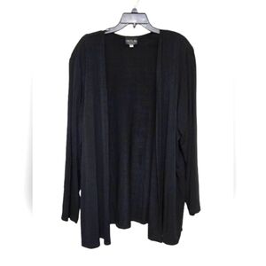 ONYX Nite Open Cardigan Size 2X Lightweight Long Semi-Casual Black USA